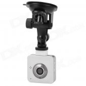 Mini Wide Angle CMOS 5.0MP Wi-Fi Camera / Car DVR w/ Motion Detection / TF / Micro USB / PAL - White