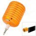 Microphone Style Rechargeable 3.5mm Plug Speaker for Iphone - Golden Microphone Style Rechargeable 3.5mm Plug Speaker for Iphone - Golden