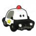 5.5 x 3.8cm Creative Fridge Magnet / Toy Police Car Magnet Blackboard Sticker - Black + White