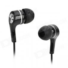 HSL-300 3.5mm Plug Hi-Fi In-Ear MP3 Earphone - Black + Silver HSL-300 3.5mm Plug Hi-Fi In-Ear MP3 Earphone - Black + Silver
