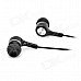 HSL-300 3.5mm Plug Hi-Fi In-Ear MP3 Earphone - Black + Silver HSL-300 3.5mm Plug Hi-Fi In-Ear MP3 Earphone - Black + Silver