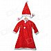 Kid's Cute Non-woven Cloth Dress + Hat for Christmas - Red + White Kid's Cute Non-woven Cloth Dress + Hat for Christmas - Red + White