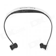 Rechargeable Sports MP3 Player Headset w/ TF - White + Grey Rechargeable Sports MP3 Player Headset w/ TF - White + Grey