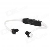 Rechargeable Sports MP3 Player Headset w/ TF - White + Black