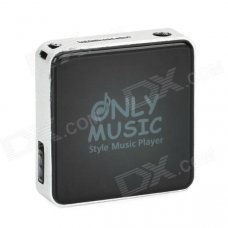 Mini Square Shape MP3 Player w/ TF - Black + Silver Mini Square Shape MP3 Player w/ TF - Black + Silver