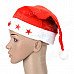 Festivous Lint Santa's Hat w/ LED Lights for Christmas Party - Red + White