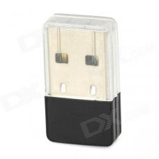 USB-2.0 Mini 150Mbps WiFi Wireless LAN Adapter - Silver + Black USB-2.0 Mini 150Mbps WiFi Wireless LAN Adapter - Silver + Black