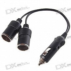 1-to-2 Car Cigarette Lighter Power Port Splitter