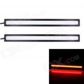 6W 450lm COB LED Red Light Car Daytime Running Lamps - (12V / 2 PCS)