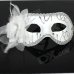 Party Glitter Feather Flower Mask - White Party Glitter Feather Flower Mask - White