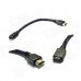 Dgoo D53 1080P HDMI V1.4 Male to Female Cable for Google TV / Apple TV / HDTV - Black (30cm)