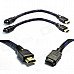 Dgoo D53 1080P HDMI V1.4 Male to Female Cable for Google TV / Apple TV / HDTV - Black (30cm)