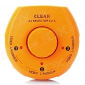Audio Visual AV 3 to 1 Connector Switch