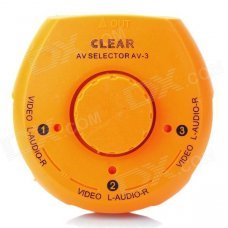 Audio Visual AV 3 to 1 Connector Switch