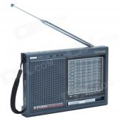 Tecsun R9700DX High Property 12-Band Stereo Dual Conversion Radio Receiver - Black