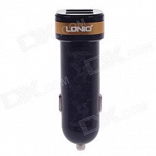 LDNIO DL-C21 Dual-USB Smart Car Cigarette Powered Charger - Black + Golden (12~24V) LDNIO DL-C21 Dual-USB Smart Car Cigarette Powered Charger - Black + Golden (12~24V)