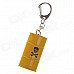Creative Oil Tank Style Grinding Wheel Zinc Alloy Butane Gas Lighter w/ Keyring - Yellow Creative Oil Tank Style Grinding Wheel Zinc Alloy Butane Gas Lighter w/ Keyring - Yellow
