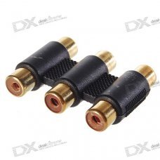3 * RCA Female to 3 * RCA Female Adapter 3 * RCA Female to 3 * RCA Female Adapter
