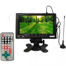 7" TFT LCD Digital Car Desktop Monitor w/ TV / AV / SD - Black 7" TFT LCD Digital Car Desktop Monitor w/ TV / AV / SD - Black