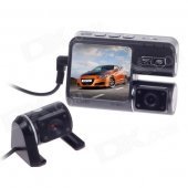 XINGTIANXIA HD-156 2" TFT 5.0 MP CMOS Car DVR Camcorder w/ 4-IR LED - Black + Silver