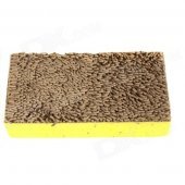 Car Dirt Cleaning Wash Sponge Brush - Yellow + Brown