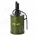Cylindrical Butane Torch Lighter w/ Ashtray - Army Green