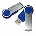 Ourspop U336-64GB Swivel USB 2.0 Flash Drive - Blue + Silver (64GB) Ourspop U336-64GB Swivel USB 2.0 Flash Drive - Blue + Silver (64GB)