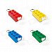 Genuine LEGO CITY LED Series - Rectangular 4x2 LED Brick Key Light - Blue (IQ50701)