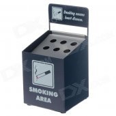 4555 Fashionable Aluminum Alloy Smoking Area Ashtray - Deep Blue