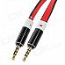 3.5mm Male to Male Flat Audio Cable - Red (120cm)