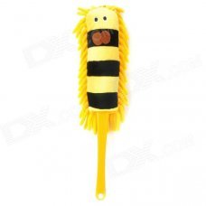 Cartoon Style Car Chenille + ABS Washing Cleaning Brush - Yellow