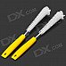 MR-P134 Car Wheel Cleaner Brushes Set - White + Yellow (2 PCS)
