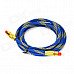 Fiber Optic Male to Male Connection Cable - Sapphire Blue + Golden (2m) Fiber Optic Male to Male Connection Cable - Sapphire Blue + Golden (2m)