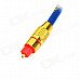 Fiber Optic Male to Male Connection Cable - Sapphire Blue + Golden (2m) Fiber Optic Male to Male Connection Cable - Sapphire Blue + Golden (2m)