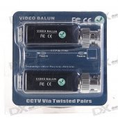 CCTV via Cat-5 Twisted Pair Video Balun Transceivers (Pair)