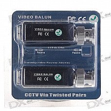 CCTV via Cat-5 Twisted Pair Video Balun Transceivers (Pair)
