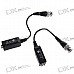 CCTV via Cat-5 Twisted Pair Video Balun Transceivers with Extension Cable (Pair) CCTV via Cat-5 Twisted Pair Video Balun Transceivers with Extension Cable (Pair)