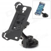 360 Degree Rotation Holder Mount w/ H17 Suction Cup + Back Clamp Bracket for Samsung Galaxy S4 i9500
