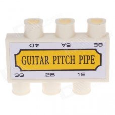 William Instrument 6-Hole Guitar Pitch Pipe - Yellow + White