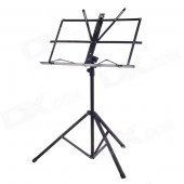 Adjustable Folding Music Stand with Carrying Bag - Black