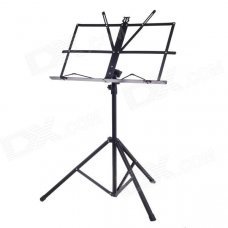 Adjustable Folding Music Stand with Carrying Bag - Black Adjustable Folding Music Stand with Carrying Bag - Black