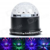 15W 48-LED RGB Sunflower Light + 3 x 3W RGB Cystal Magic Ball Dream light - Black (85~266W)