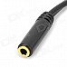 1-to-2 3.5mm Jack Male to Female Audio Extension Cable - Black + Orange + Green