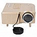 Geekwire LP-4 Portable FHD 1080P LED Projector w/ HDMI, VAG, USB 2.0, AV, SD, RC - Champagne Gold Geekwire LP-4 Portable FHD 1080P LED Projector w/ HDMI, VAG, USB 2.0, AV, SD, RC - Champagne Gold