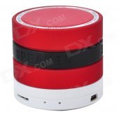Bluetooth V4.0 Super Bass Portable Speaker w/ TF / FM / Microphone - Black + Red