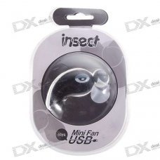 USB Powered Flexible Neck Cooling Fan (Black)