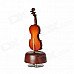DEDOMusic Gifts MG-308 Pure Handmade Rotating Violin Music Box - Brown DEDOMusic Gifts MG-308 Pure Handmade Rotating Violin Music Box - Brown
