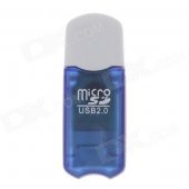 USB 2.0 Micro SD / TF Card Reader - White + Deep Blue (Max. 32GB)
