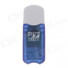 USB 2.0 Micro SD / TF Card Reader - White + Deep Blue (Max. 32GB) USB 2.0 Micro SD / TF Card Reader - White + Deep Blue (Max. 32GB)