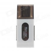 USB 2.0 Micro SD / TF Card Reader - White + Translucent Black (Max. 32GB)